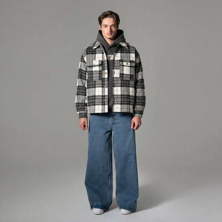 BUTTON FLANNEL JACKET