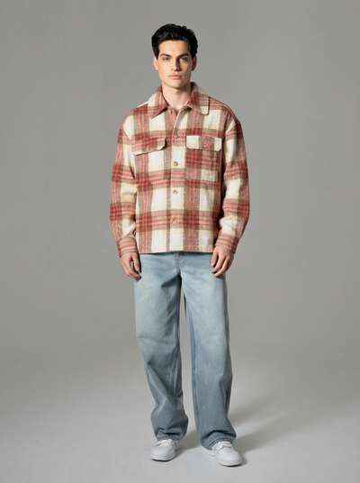 BUTTON FLANNEL JACKET