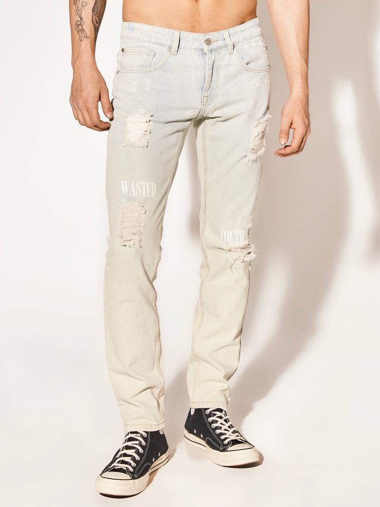 ALESSANDRO DECONSTRUCTED WY SKINNY JEANS
