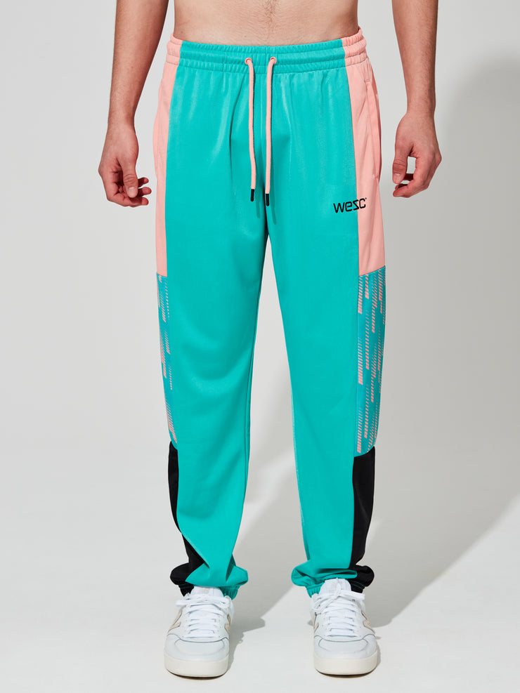 COLOR BLOCK RACING STRIPE TRICOT JOGGER