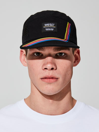 RETRO STRIPE MESH 5 PANEL HAT